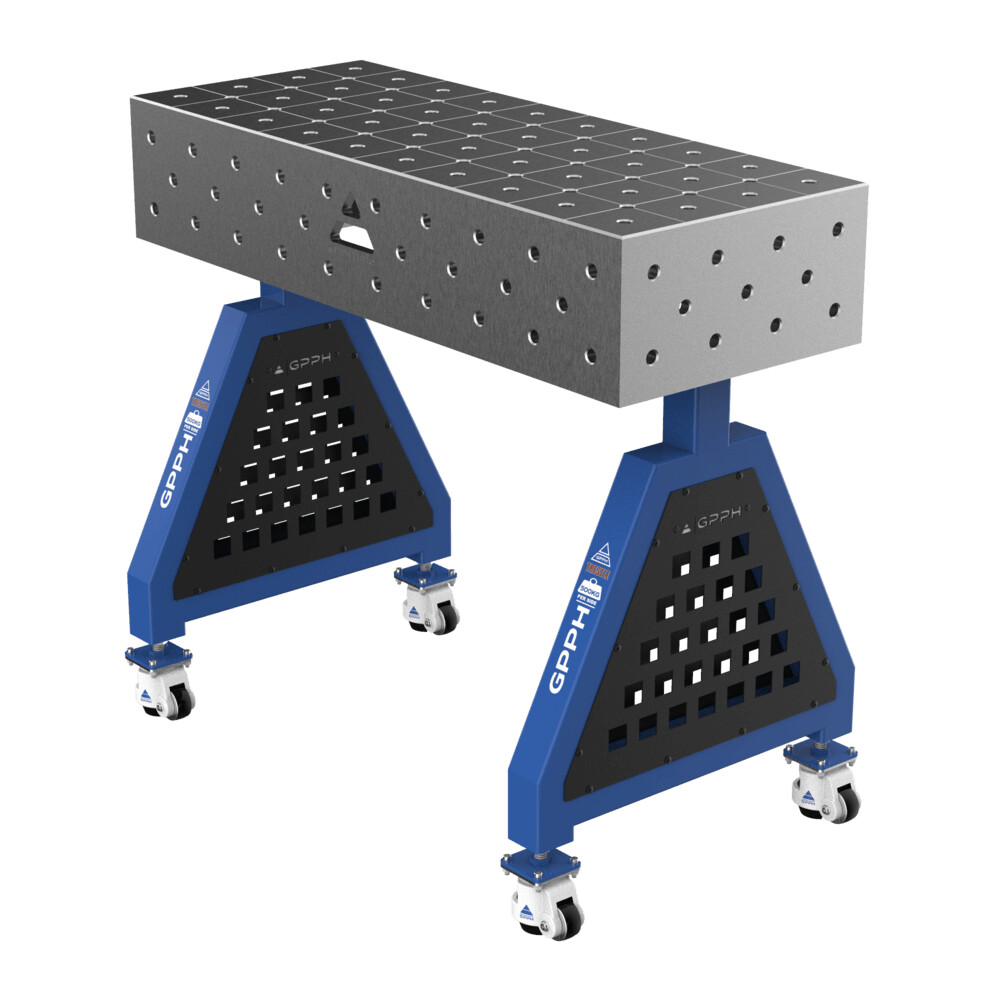 Зварювальна опора TRESTLE PLUS на колесах 1000x400x200 mm fi 16 mm Сітка Діагональна