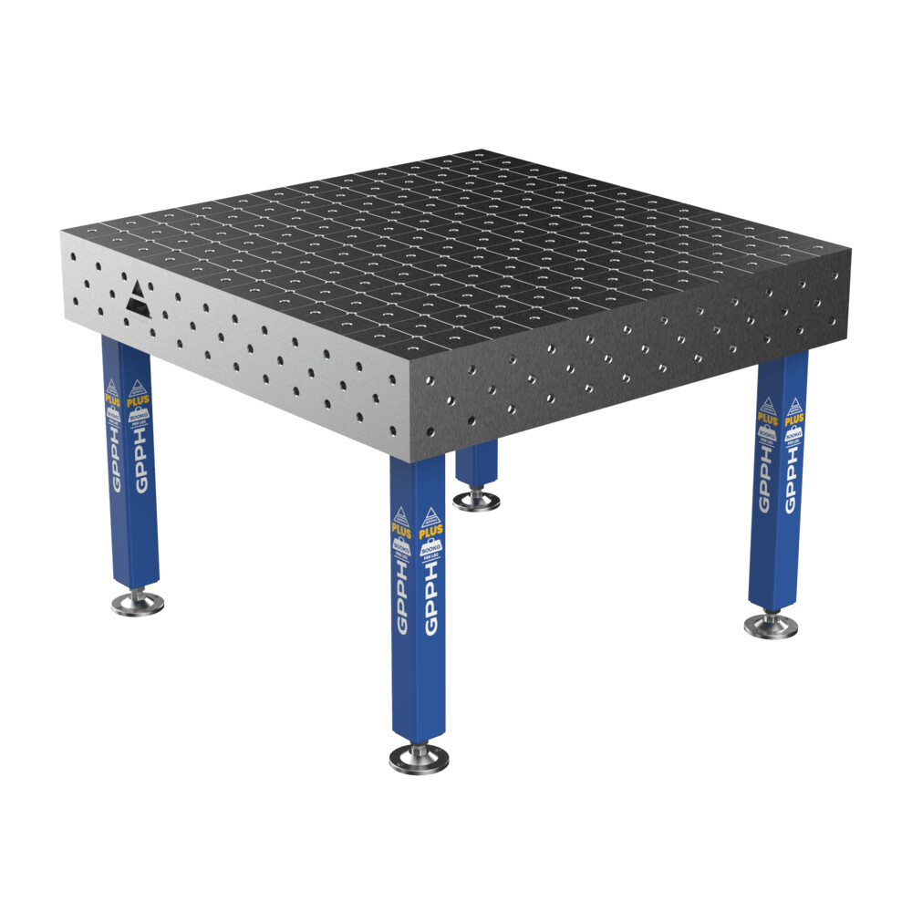 Зварювальний стіл PLUS на опорах 1200x1200 mm fi16 mm Сітка Діагональна