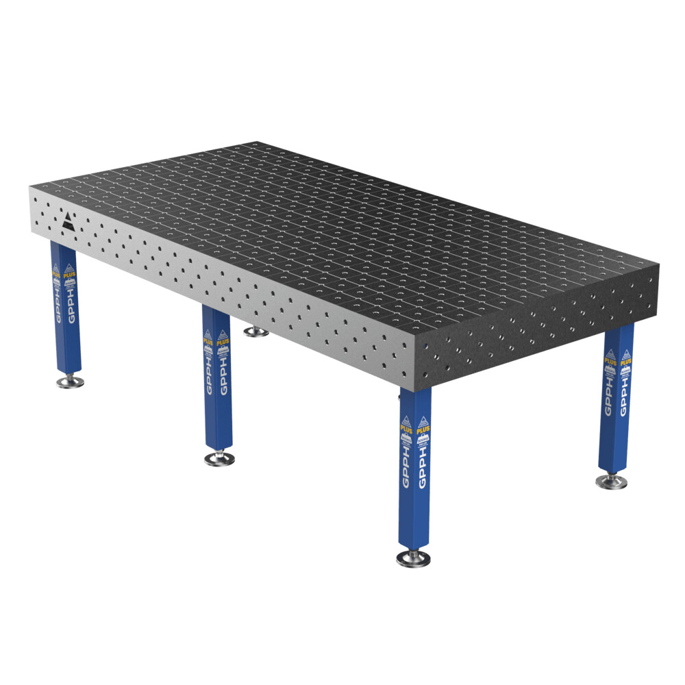 Зварювальний стіл PLUS на опорах 2400x1200 mm fi16 mm Сітка Діагональна