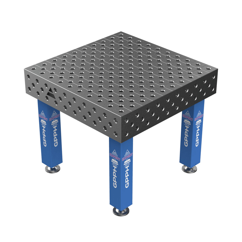 Зварювальний стіл EXPERT на опорах 1000x1000 mm fi28 mm Сітка Діагональна