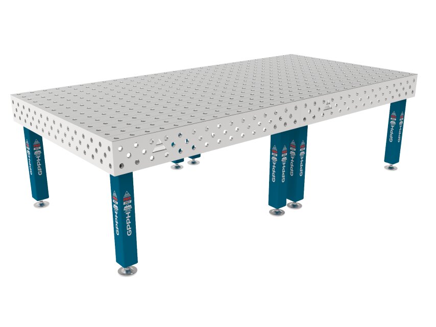 Сварочный стол PRO INOX на опорах 3000x1480 мм fi28 мм Сетка 100x100 мм