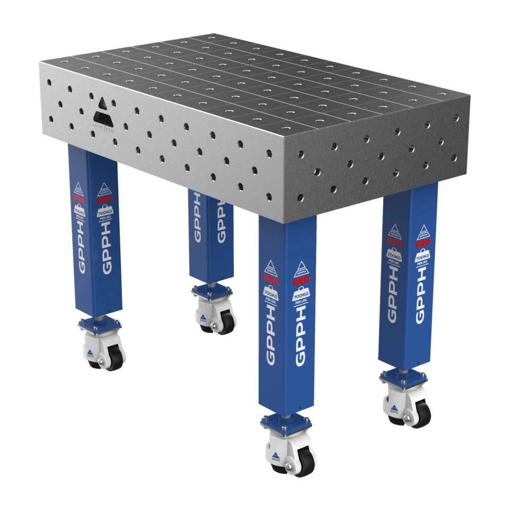 Зварювальний стіл PRO на колесах 1000x600 mm fi16 mm Сітка 100x100 mm