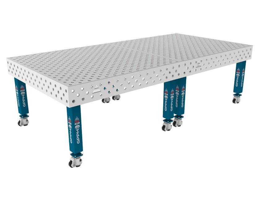 Зварювальний стіл PRO INOX на колесах 3000x1480 mm fi28 mm Сітка Діагональна