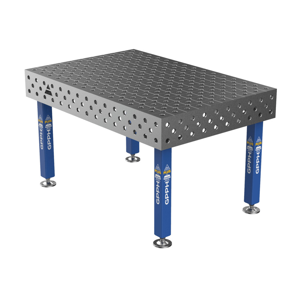 Зварювальний стіл PLUS на опорах 1500x1000 mm fi28 mm Сітка Діагональна