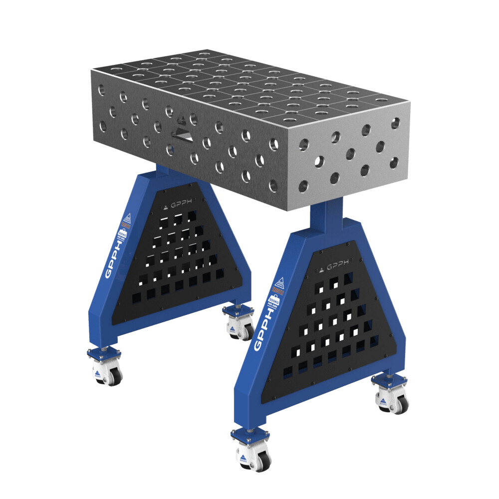 Зварювальна опора TRESTLE EXPERT на колесах 800x400x200 mm fi 28 mm Сітка Діагональна