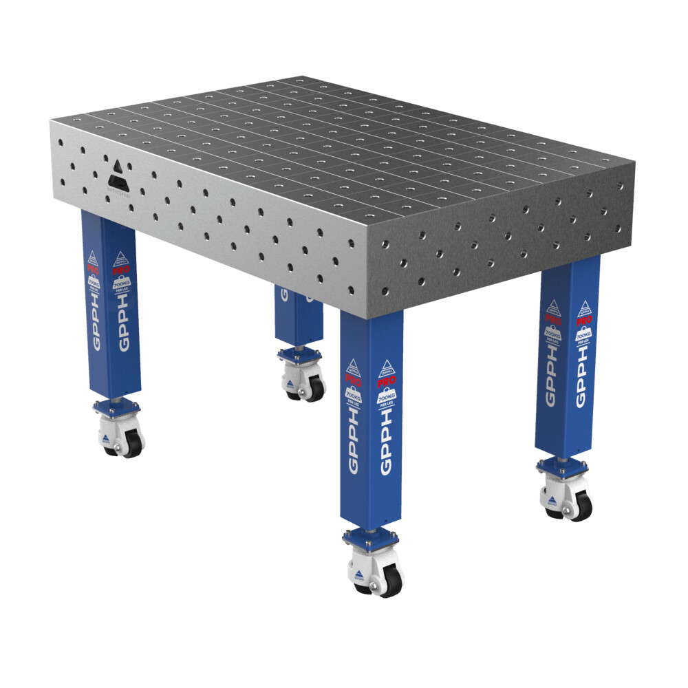 Зварювальний стіл PRO на колесах 1200x800 mm fi16 mm Сітка 100x100 mm