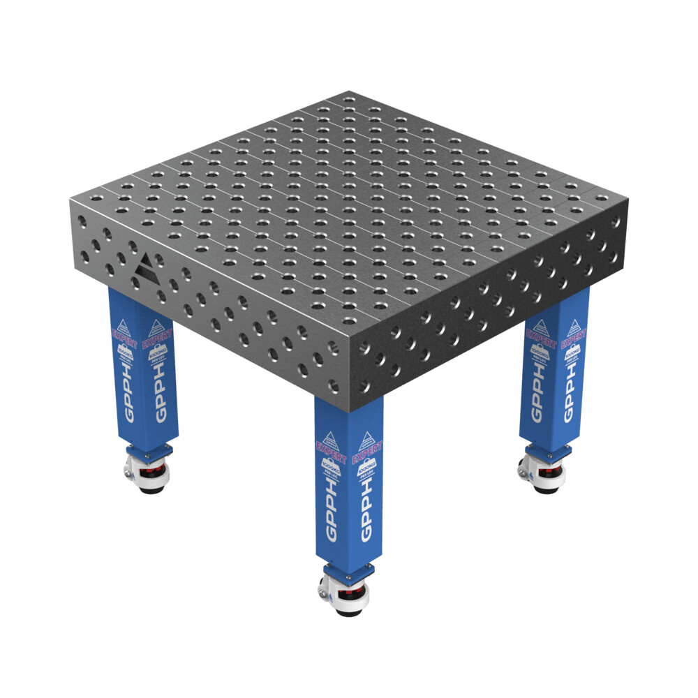 Зварювальний стіл EXPERT на колесах 1000x1000 mm fi28 mm Сітка Діагональна